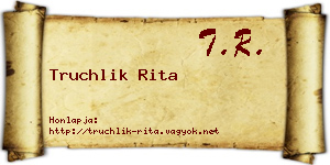 Truchlik Rita névjegykártya
