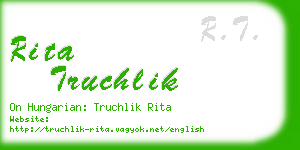 rita truchlik business card
